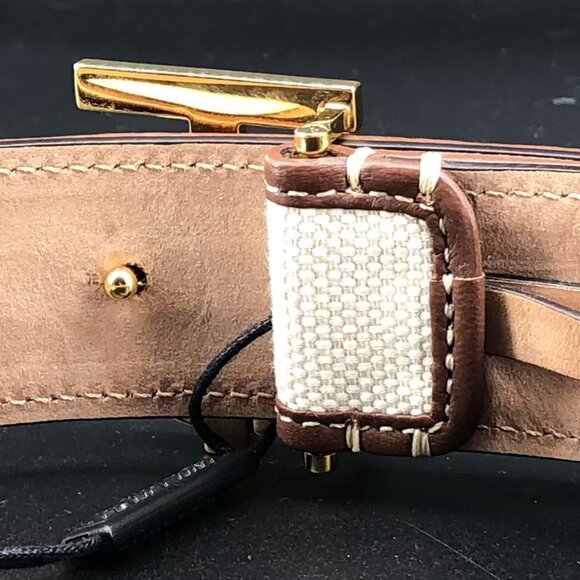 Brown and White Designer Belt - Picture 6 of 9